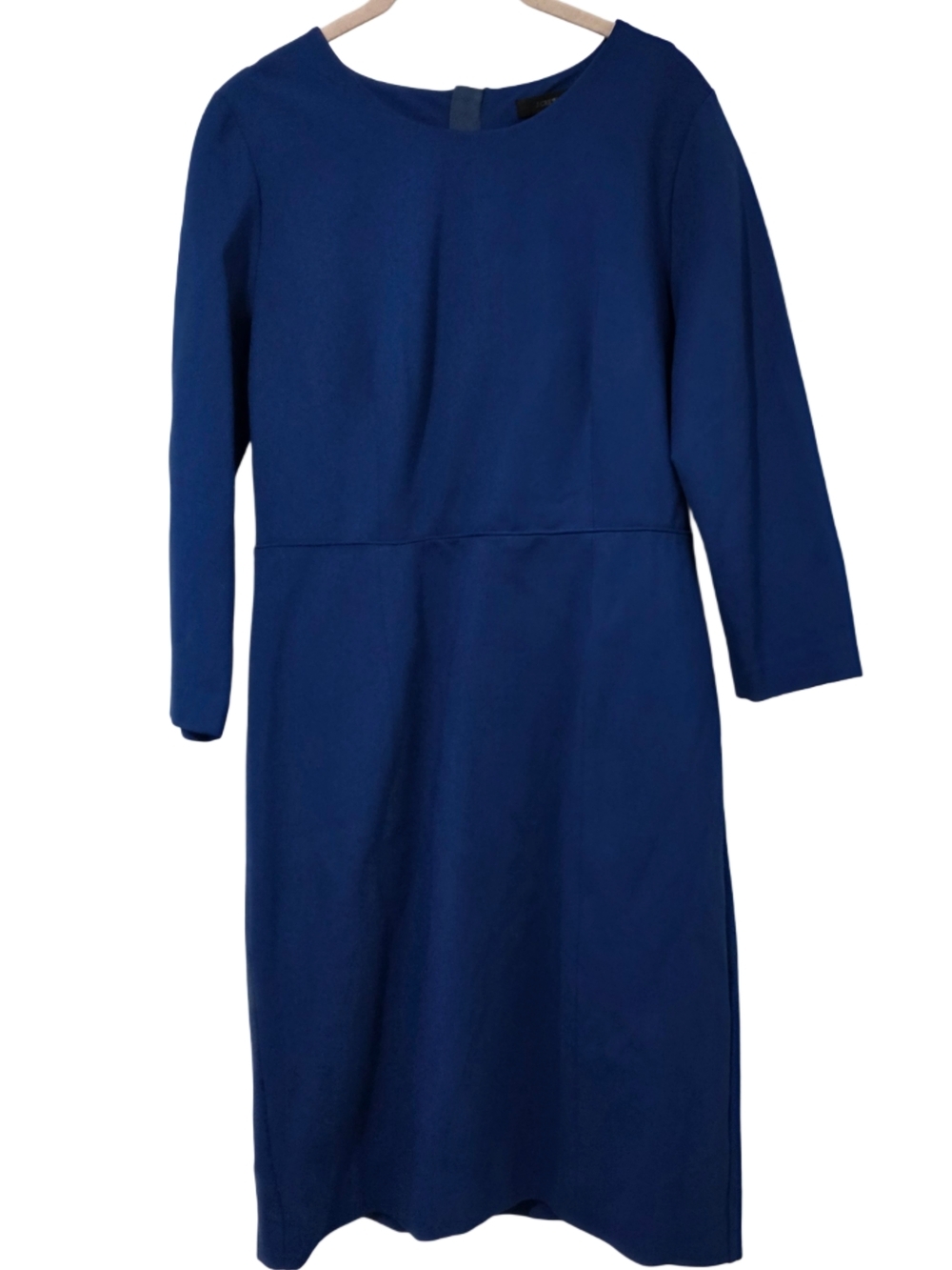 J.Crew 3/4 sleeve Royal Blue Sheath Dress - Picture 2 of 8